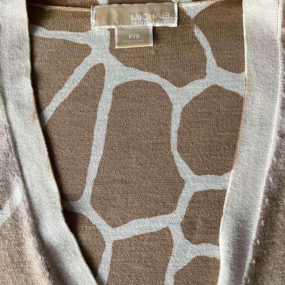 Michael Kors Giraffe Print Cardigan - Picture 1 of 3